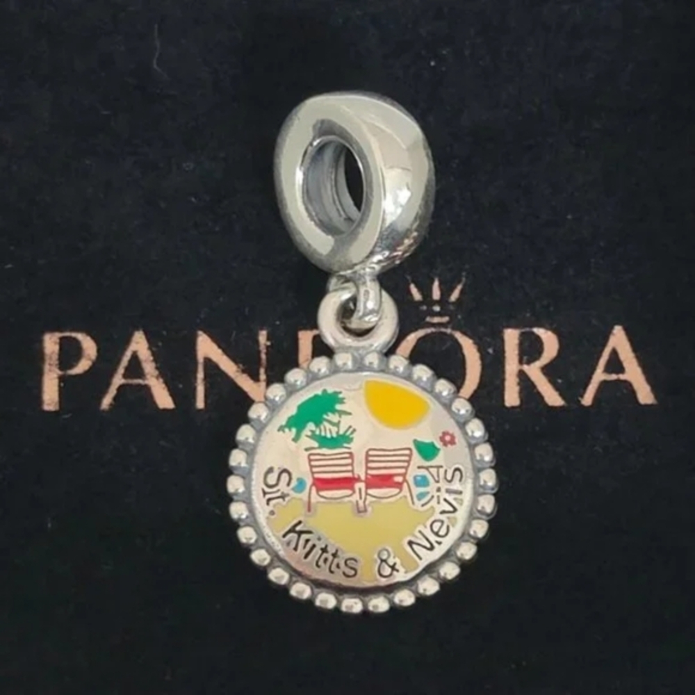 Pandora St. Kitts Beach Exclusive Dangle Charm with box